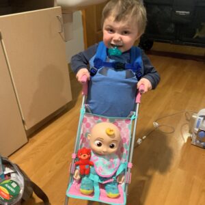 Brayden with stroller_